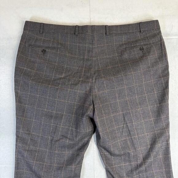 Lauren Ralph Lauren Dress Pants Mens 44x30 Gray Plaid 100% Wool Classic Fit - Picture 4 of 8